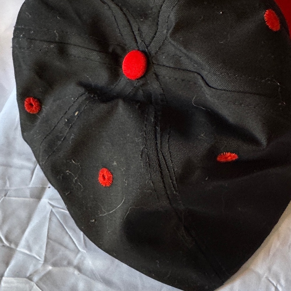 Black and Red Cartoon Character Cap - Picture 3 of 5